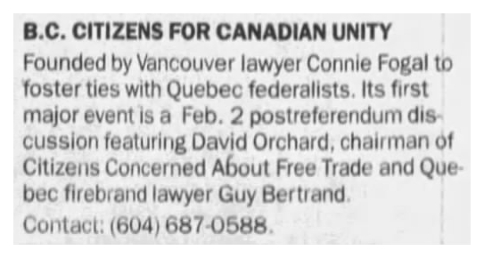 BC Citizens for Canadian Unity Fogal, Orchard, Bertrand 2 Feb 1996